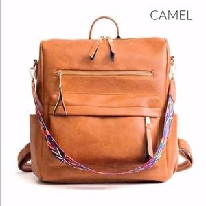 Brielle Backpack Purse -Camel